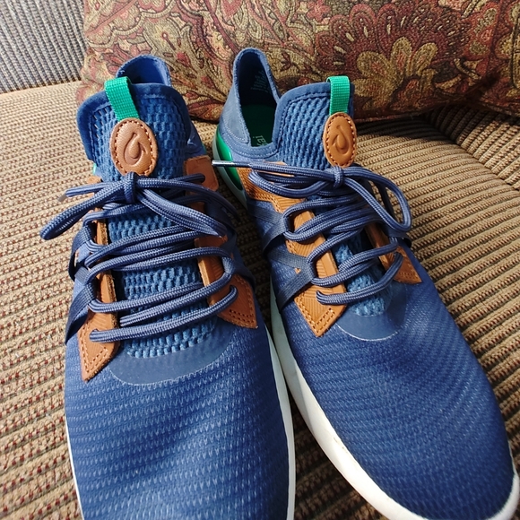 Men's Olukai Mio Li Blue/Green/Brown Casual Mesh Sneaker Slip-Resistant Size 10 - Picture 6 of 13